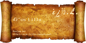 Ács Lilla névjegykártya