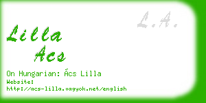 lilla acs business card